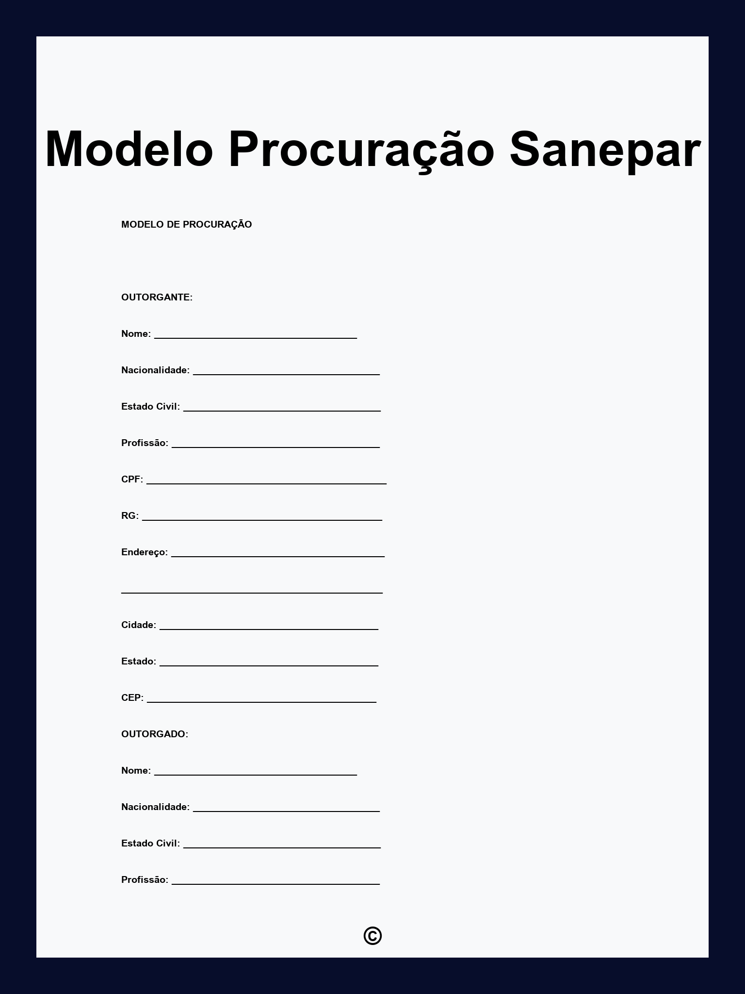 Modelo Procuração Sanepar